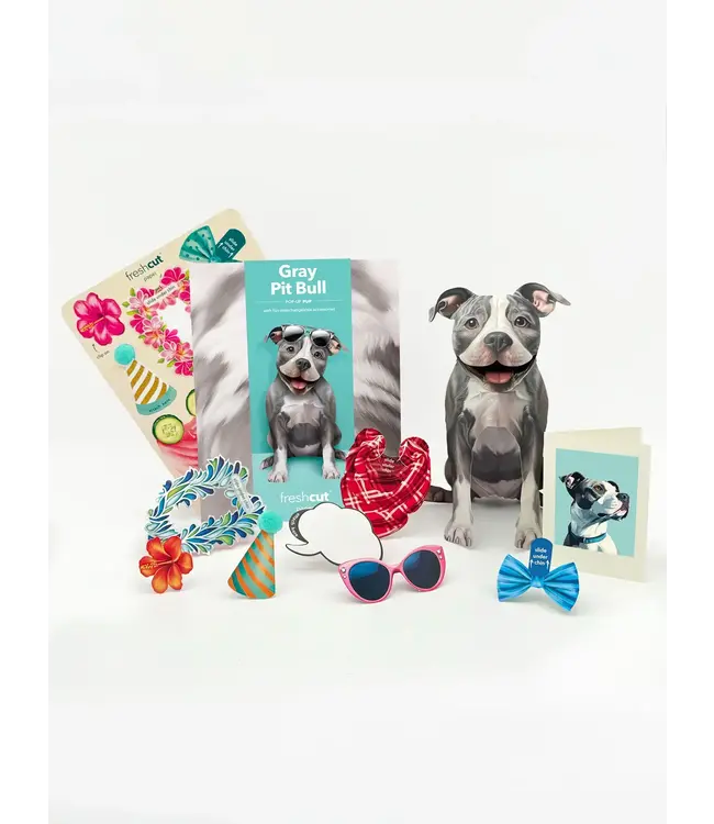 Fresh Cut Paper Pit Bull Pop-Up Card