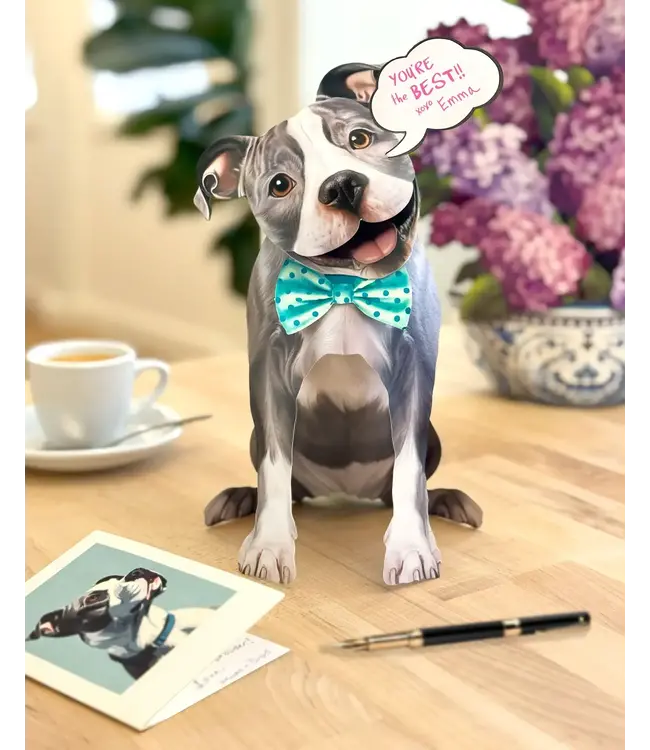 Fresh Cut Paper Pit Bull Pop-Up Card