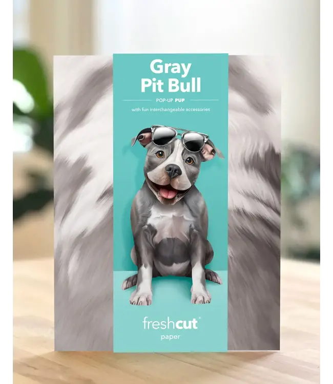 Fresh Cut Paper Pit Bull Pop-Up Card