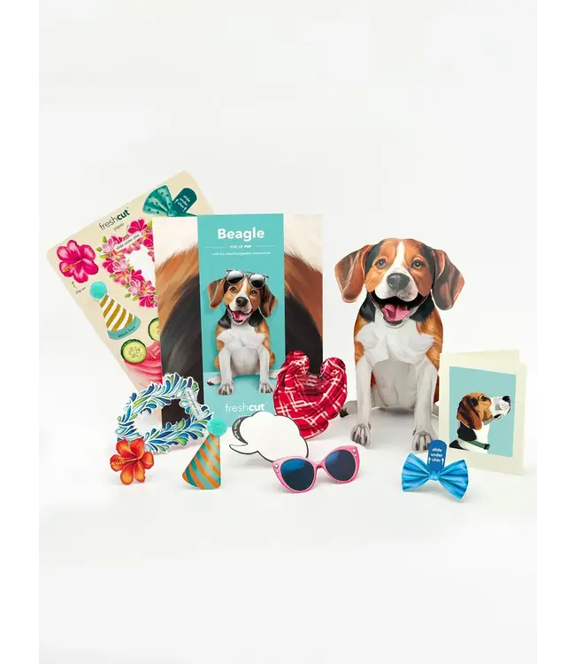Fresh Cut Paper Beagle Pop-Up Card