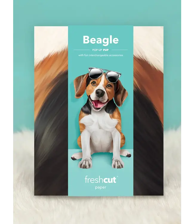 Fresh Cut Paper Beagle Pop-Up Card