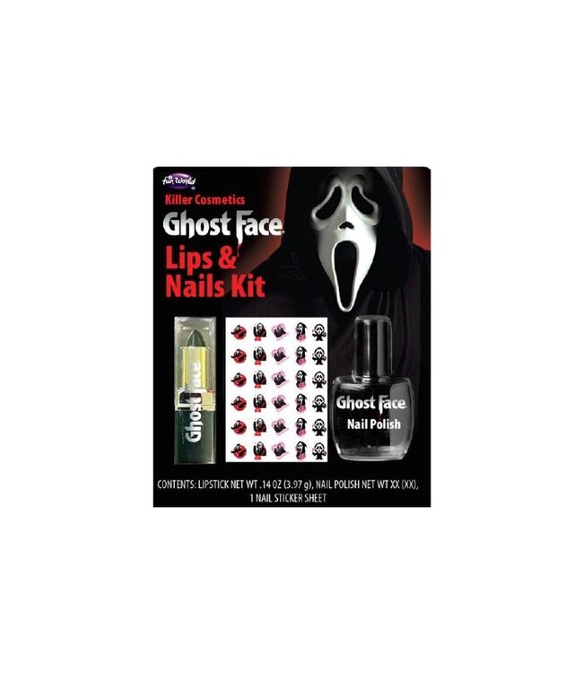 Fun World GHOST FACE LIPS & NAILS KIT