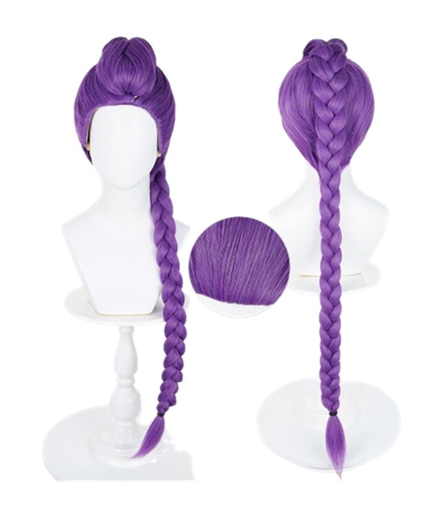 PARTY ON K-Pop Long Purple Braid Rumi Wig