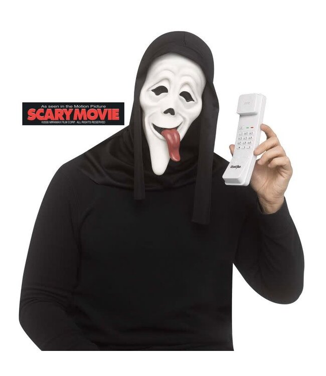Fun World Adult Ghost Face Wassup! Mask & Phone Costume Kit