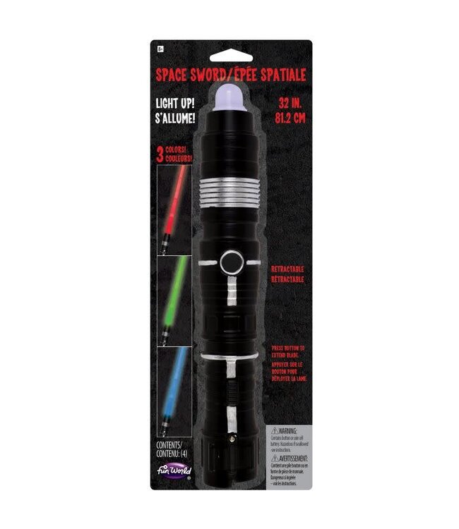 Fun World 32" Light-Up and Retract Space Sword