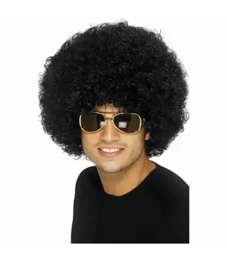 SMIFFY'S 70s Funky Afro Wig, Black