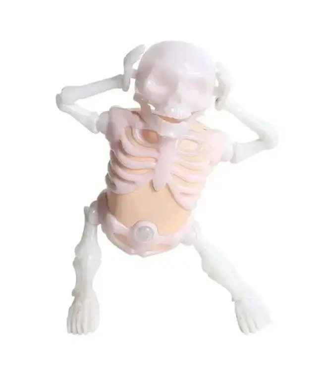 PARTY ON Skellyvibes Glow-in-The-Dark Dancing Skeleton - Lights Up & Laughs!
