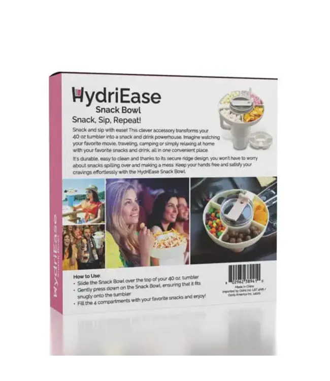 Hydriease Snack Bowl Accessory For 40oz Tumbler Cup