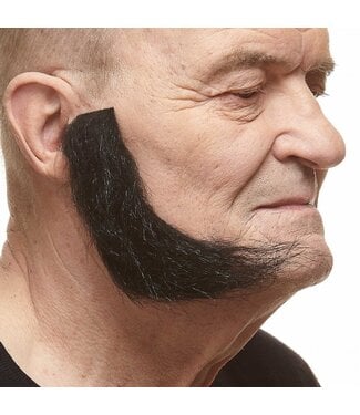 MUSTACHES SIDEBURNS BLACK