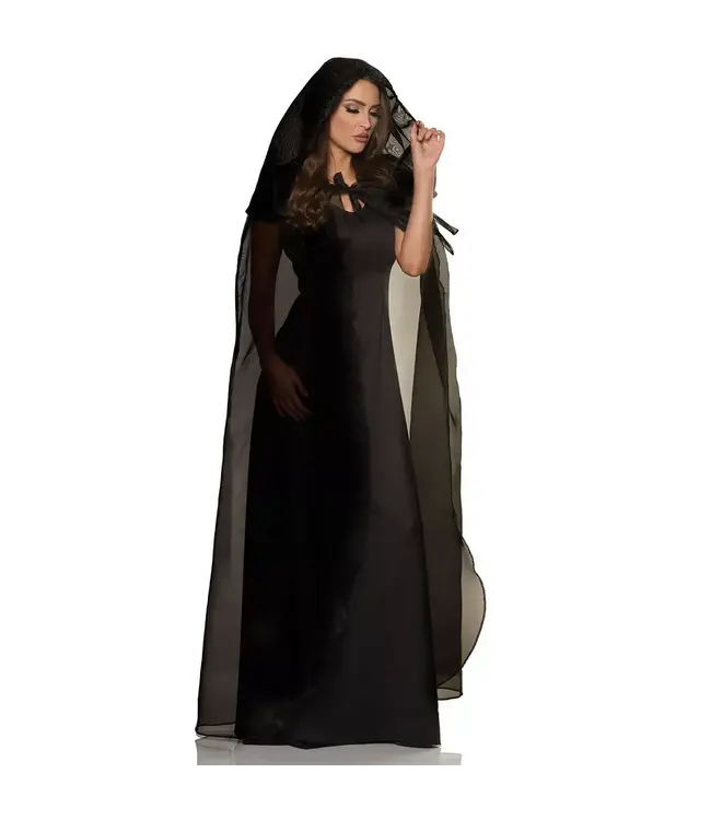 UNDERWRAPS Hooded Tulle Cape