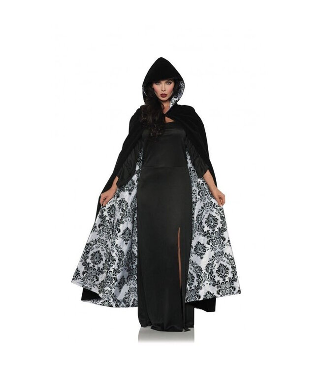 UNDERWRAPS Deluxe Velvet & Satin Flocked Cape