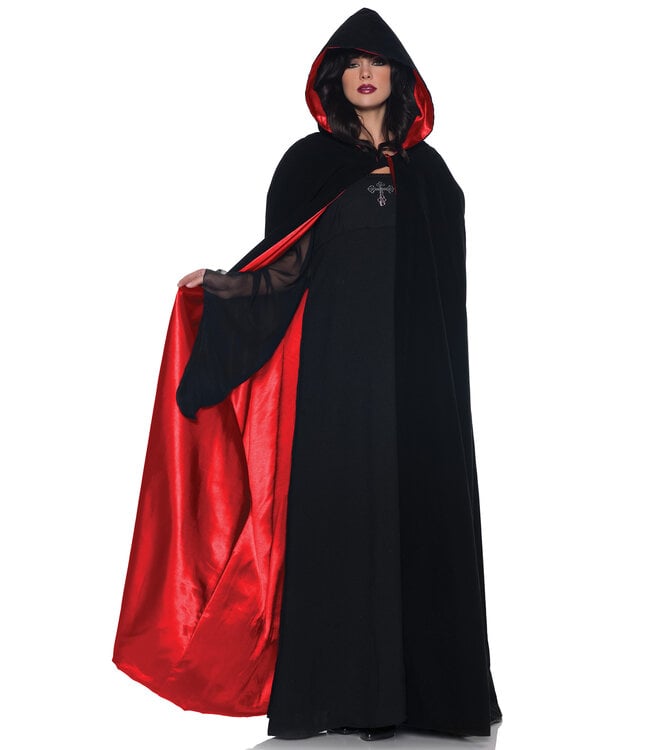 UNDERWRAPS Deluxe Black Velvet with Red Lining Cape