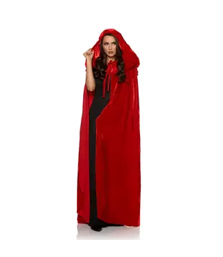UNDERWRAPS Red Velvet Cape with Deluxe Hood