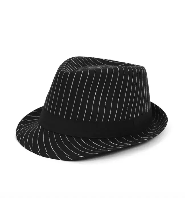 Forum Novelties Ladies Black with White Pinstripe Fedora