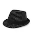Forum Novelties Ladies Black with White Pinstripe Fedora