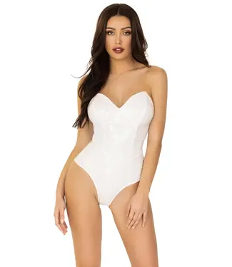 LEG AVENUE VINYL BONED BODYSUIT