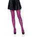 LEG AVENUE STRIPED TIGHTS BLACK/NEON PINK