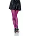LEG AVENUE STRIPED TIGHTS BLACK/NEON PINK