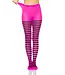 LEG AVENUE STRIPED TIGHTS BLACK/NEON PINK