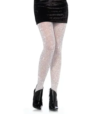 LEG AVENUE Lurex Shimmer Tights Silver