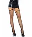 LEG AVENUE FISHNET STOCKINGS W/ATTACHED GARTER BELT
