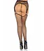 LEG AVENUE FISHNET STOCKINGS W/ATTACHED GARTER BELT