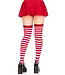 LEG AVENUE White & Red Striped Thigh Highs