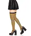 LEG AVENUE Black & Orange Striped Thigh Highs