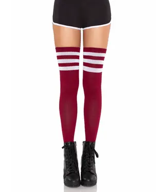 LEG AVENUE ATHLETE THIGH-HIGH BURGUNDY