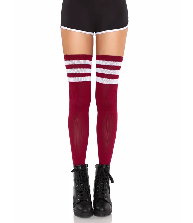 LEG AVENUE ATHLETE THIGH-HIGH BURGUNDY