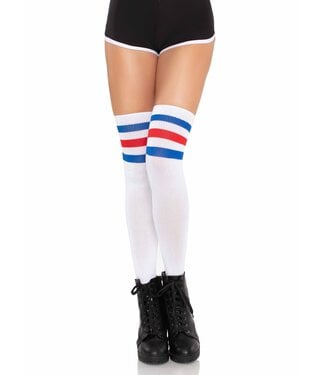 LEG AVENUE ATHLETE THIGH-HIGH RED/WHITE/BLUE