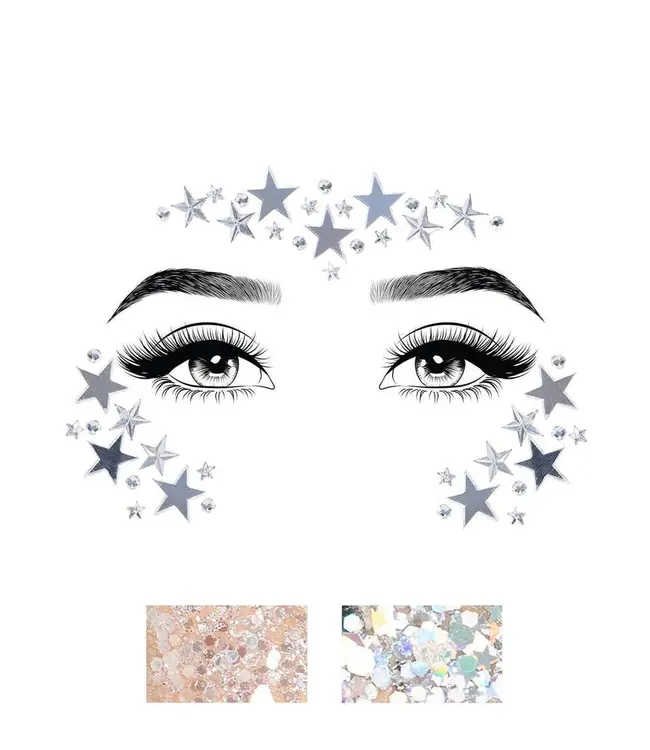 LEG AVENUE MIRROR STAR FACE JEWELS