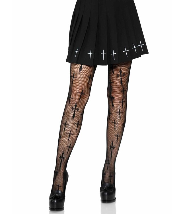 LEG AVENUE WORSHIP ME CROSS NET
