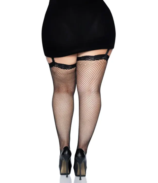 LEG AVENUE Gwen Fishnet Thigh High Stockings