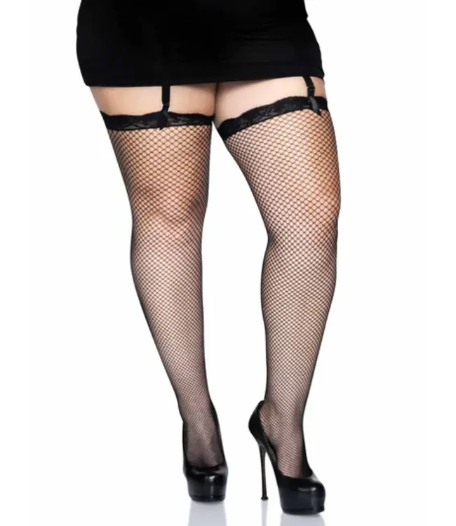 LEG AVENUE Gwen Fishnet Thigh High Stockings