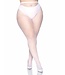 LEG AVENUE Risa Nylon Fishnet Tights WHITE
