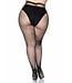 LEG AVENUE Risa Nylon Fishnet Tights BLACK