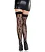 LEG AVENUE WORSHIP ME CROSS NET THIGH HIGHS