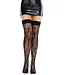 LEG AVENUE WORSHIP ME CROSS NET THIGH HIGHS