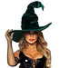 LEG AVENUE Velvet Ruched Witch Hat  GREEN
