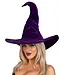 LEG AVENUE Velvet Ruched Witch Hat PURPLE