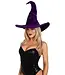 LEG AVENUE Velvet Ruched Witch Hat PURPLE