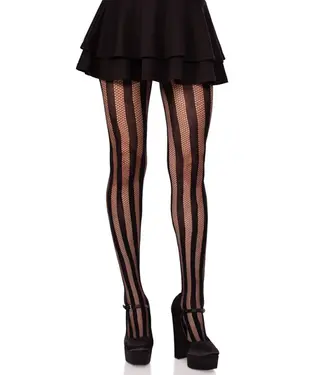 LEG AVENUE NET & OPAQUE STRIPED TIGHTS