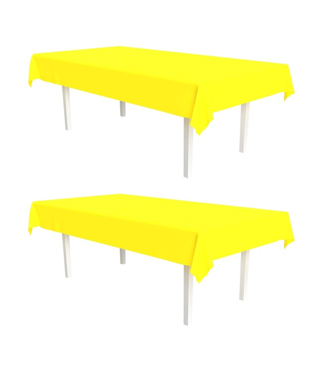 BEISTLE TABLE COVER NEON YELLOW