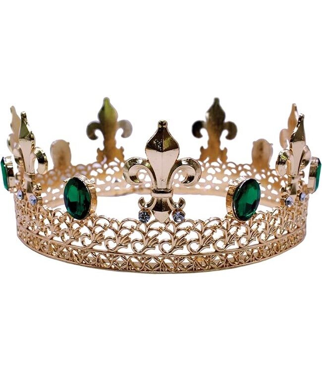 UNDERWRAPS GOLD CROWN WITH GREEN JEWELS