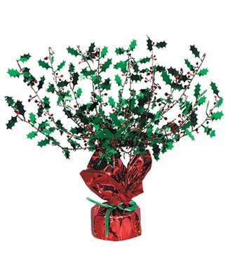BEISTLE HOLLY & BERRY GLEAM N BURST CENTERPIECE