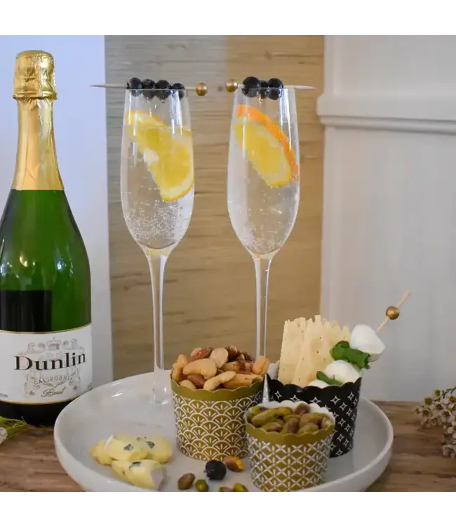 SWEET DIVIDE 6" Cocktail & Appetizer Party Picks - Gold Ball - 30 Ct Pk