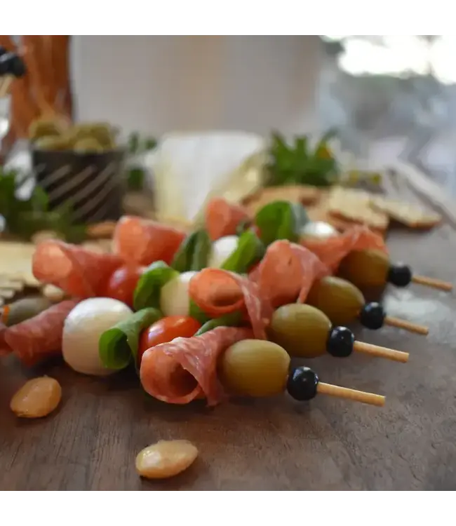 SWEET DIVIDE 6" Cocktail & Appetizer Party Picks - Black Ball - 30 Ct Pk