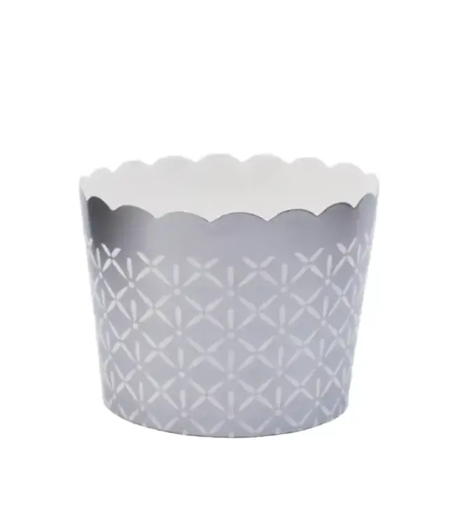 SWEET DIVIDE Small 3 oz Disposable Baking & Snack Cups - Silver - 20 Pk