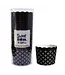 SWEET DIVIDE Large 5 oz Disposable Baking & Snack Cups - Black - 20 Pk